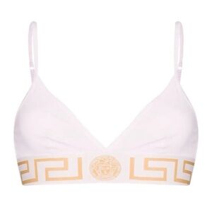 Versace Greca Border Triangle Bralette with Thin Straps NWOT